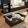 Leatherette Tufted Sofa Cat & Dog Bed D614572