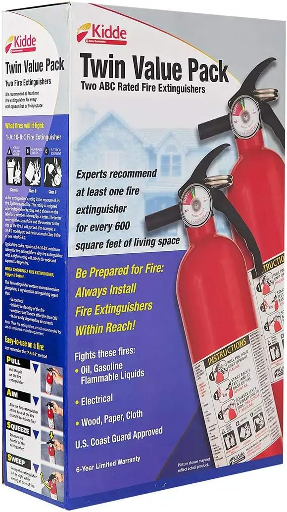 2 Pack Red Fire Extinguishers U930878