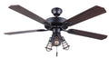 52 inch 3 Light Ceiling Fan in Graphite H470