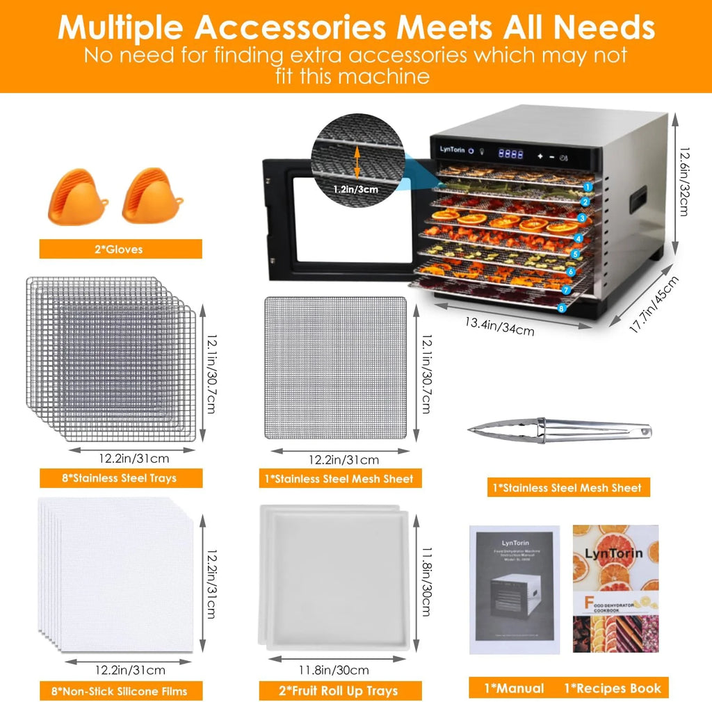 700W 8 Trays Food Dehydrator Machine J4205