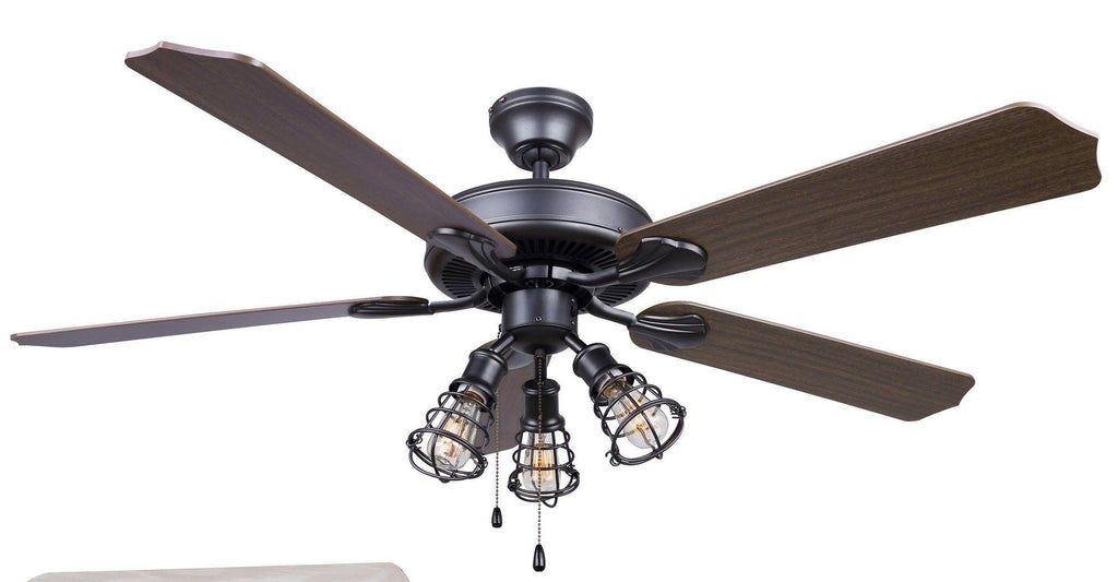 52 inch 3 Light Ceiling Fan in Graphite H470