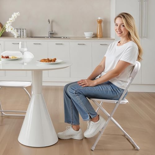 4 Pack Folding Plastic Chairs with Metal Frame L2812