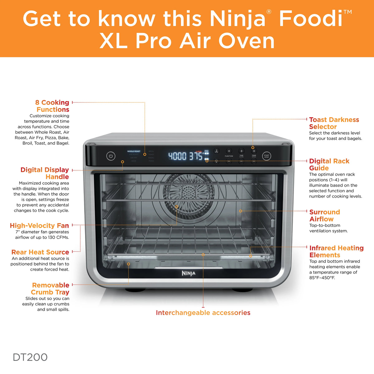 8-in-1 XL Pro Air Fry Oven A907