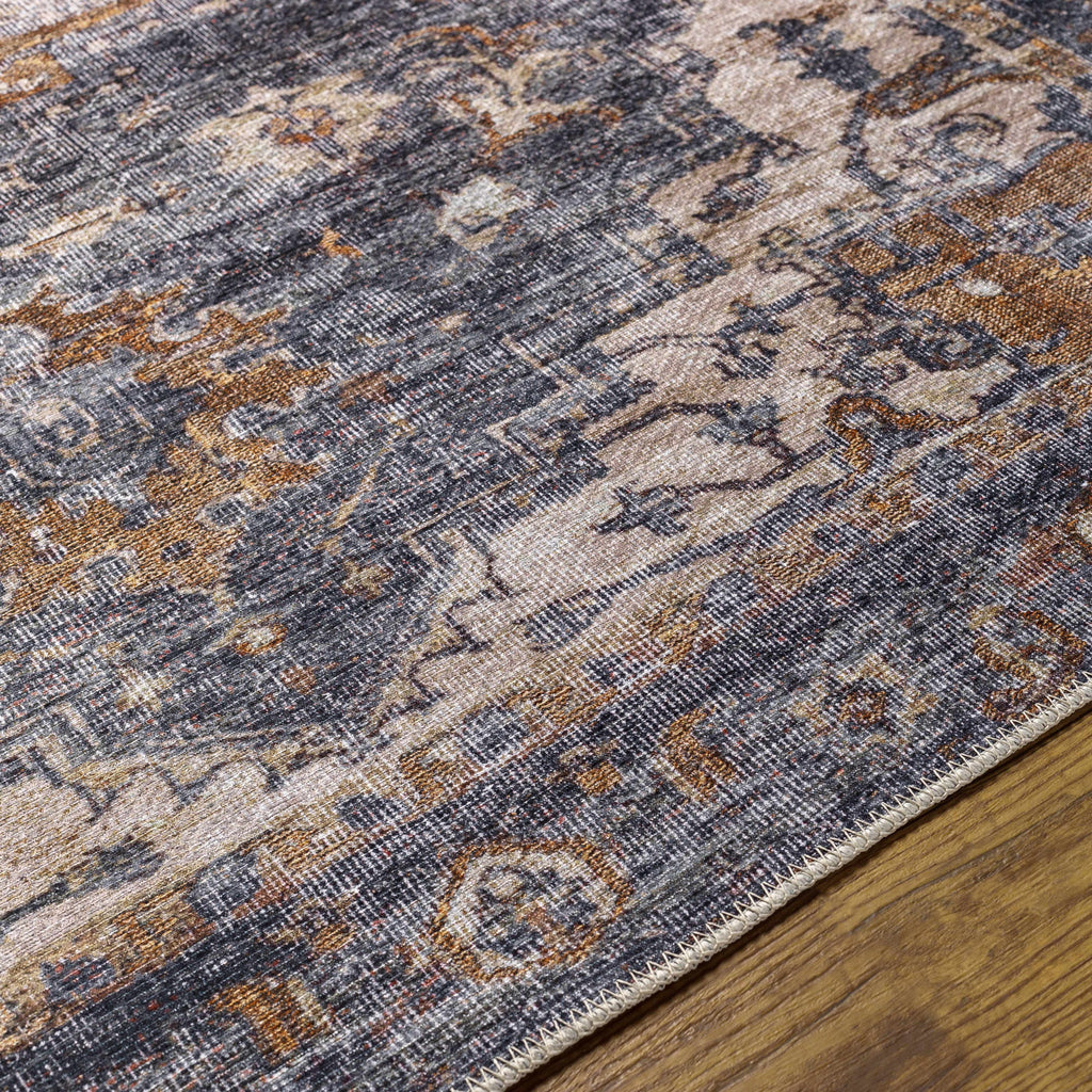 Machine Washable Area Rug Beige Brown Gray 8'10" x 12' W49508