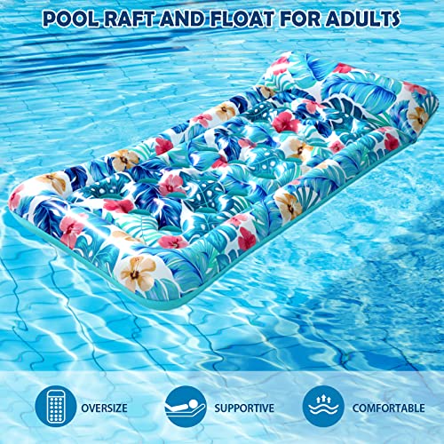 Inflatable Oversized Pool Float Lounger with Headrest E8963