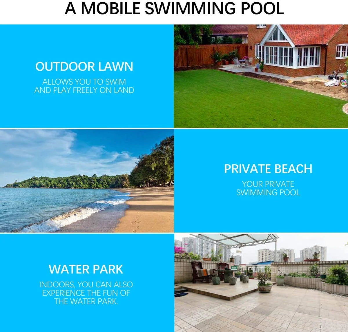 Inflatable Swimming Pool, 120" X 72" X 23" M858664