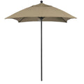 6 ft Patio Umbrella with Black Aluminum Pole Fiberglass Ribs V408