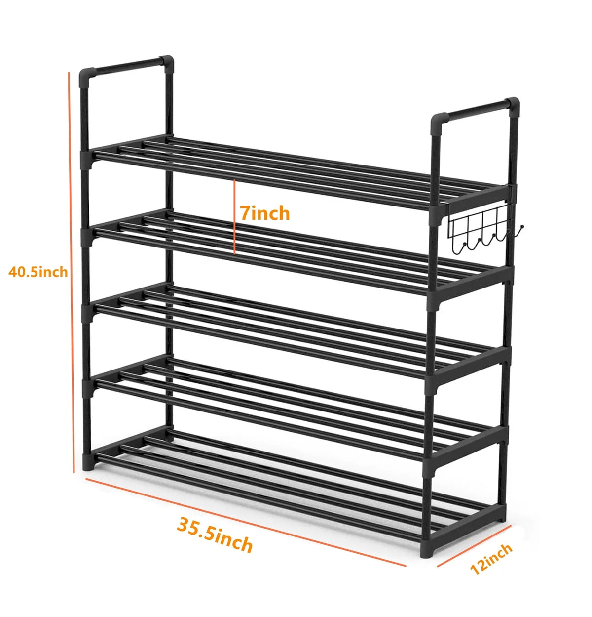 5-Tiers Stackable Shoe Rack Z3249