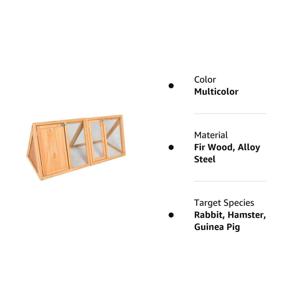 Wooden A-Frame Rabbit Hutch Chicken Coop X49671
