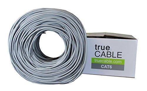 Cat6 Shielded Riser 1000ft Gray 23AWG Solid Bare Copper Bulk Ethernet Cable C6132