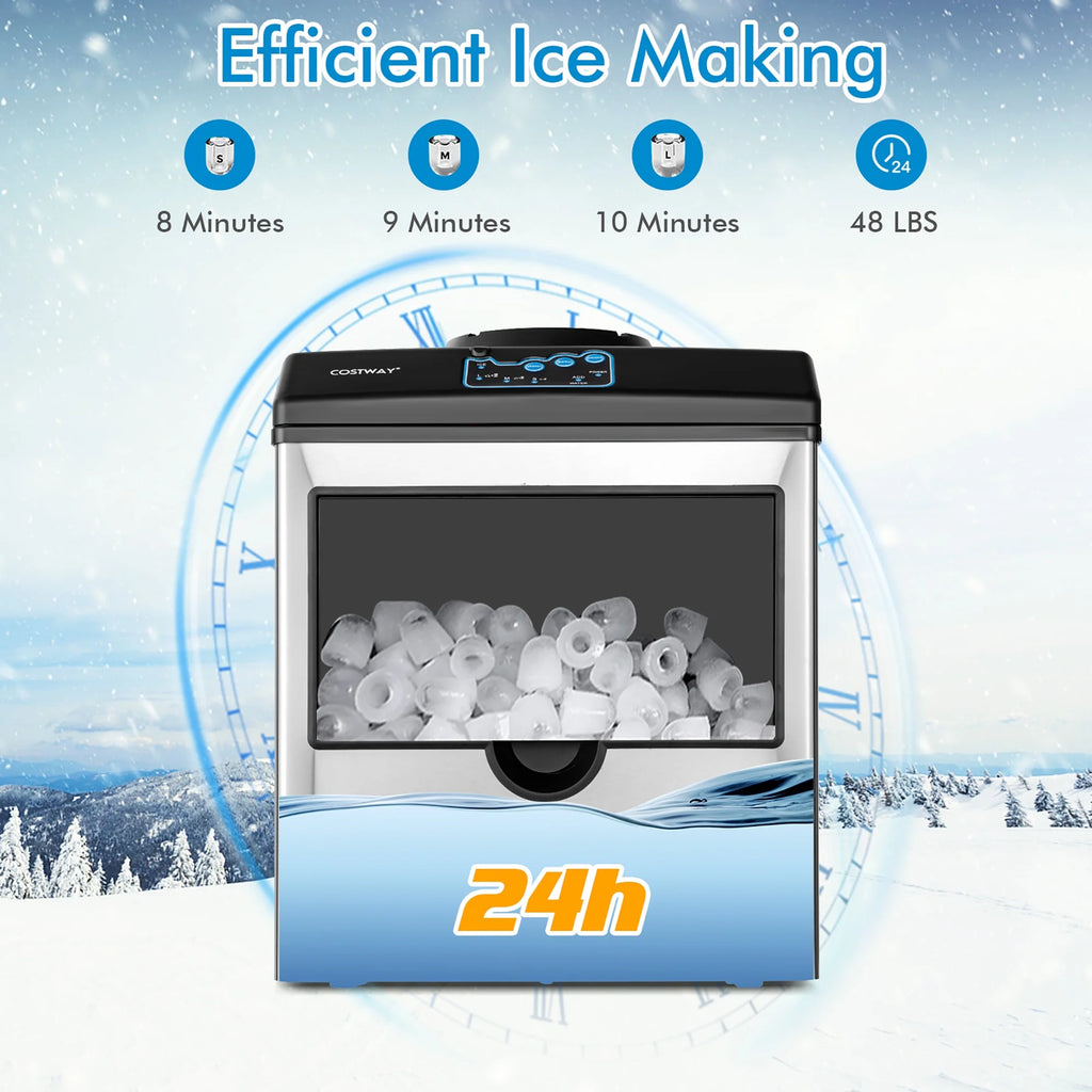 Stainless Steel Countertop Ice Maker Water Dispenser C921569