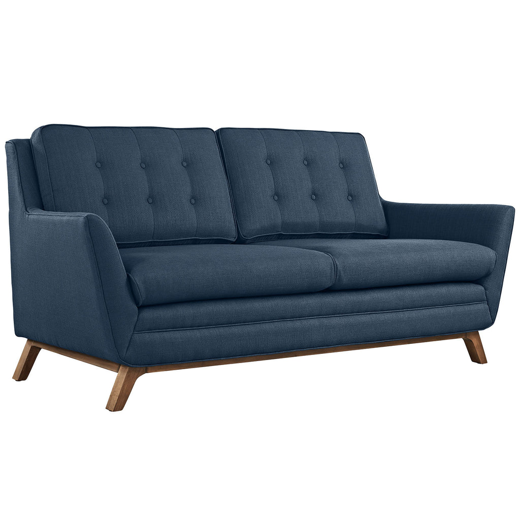Navy Blue Fabric Sofa Set E4614