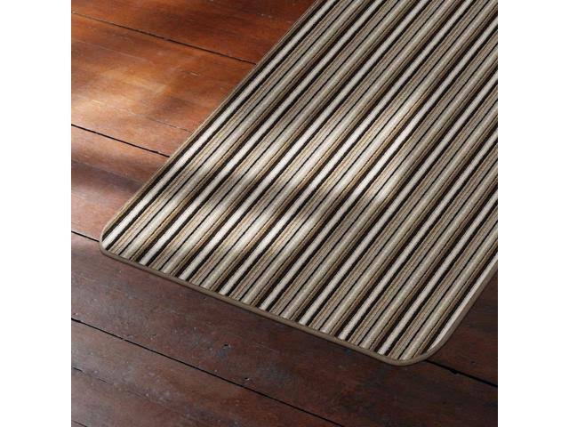 Mocha Brown Stripe Skid-Resistant Carpet Runner 10 ft. x 27 in. L8169
