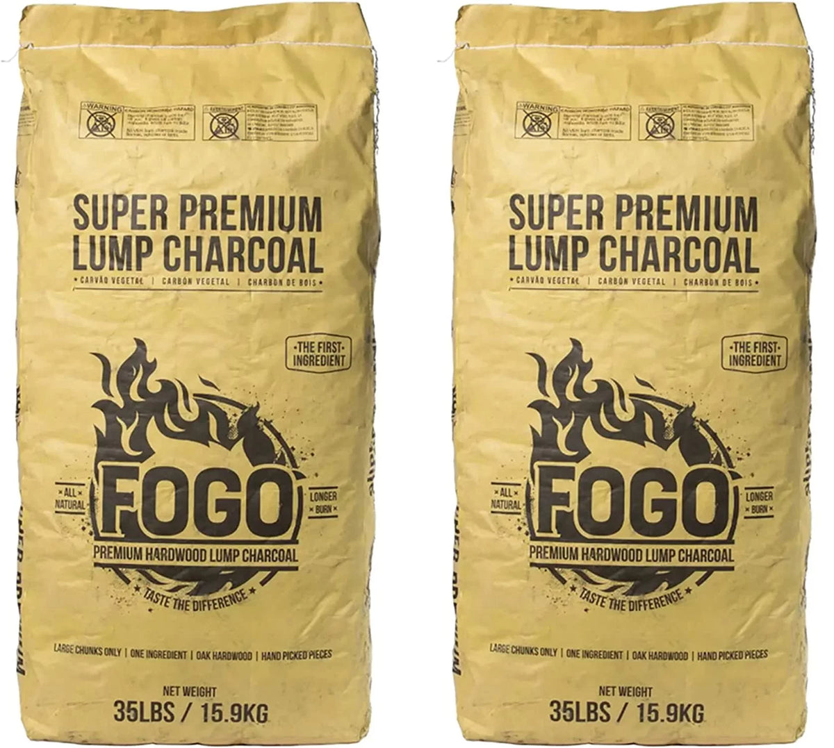 35 Pound Bag 2-Pack All-Natural Hardwood Lump Charcoal Q55188