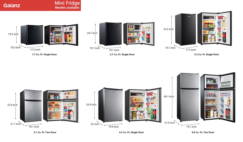 3.3 Cu ft Black Mini Fridge V998