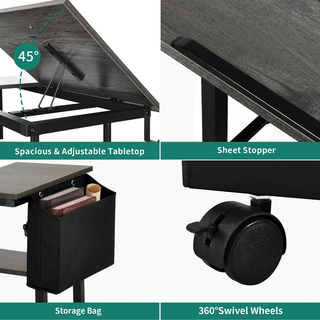 Adjustable Height Gray Standing Desk Z47846