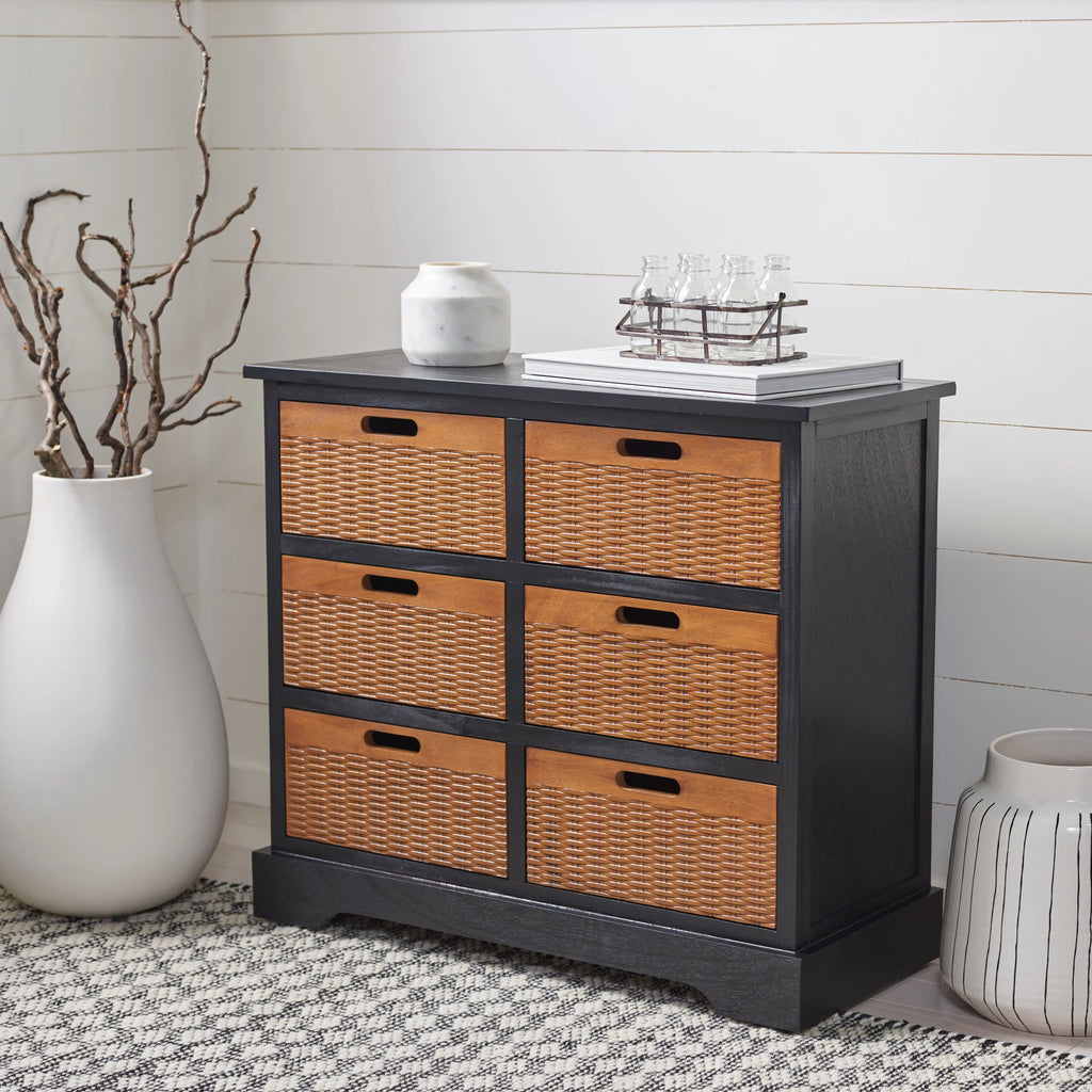 Black 6 Drawer Storage Unit X646416