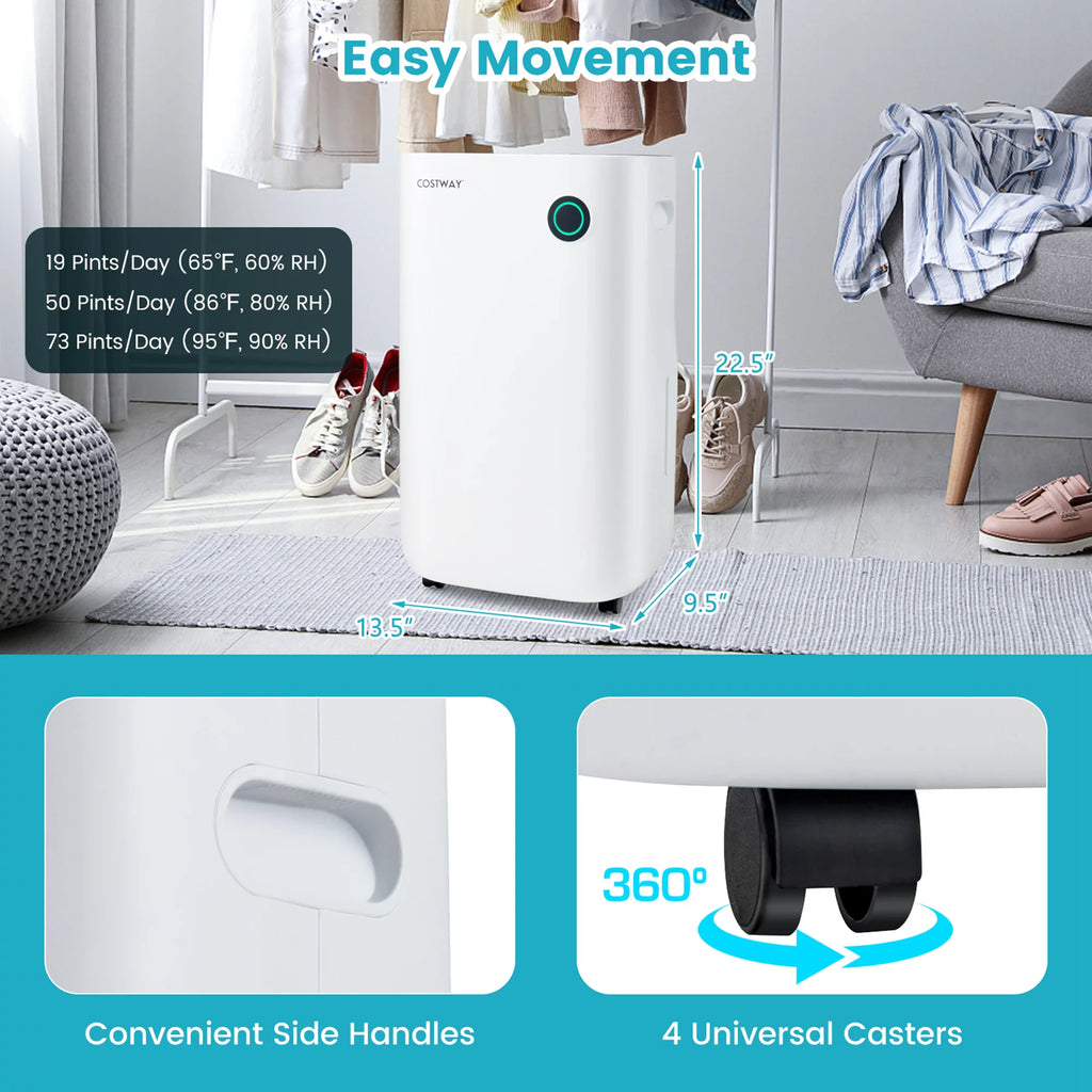 4500 Sq. Ft 73-Pint Dehumidifier with 5 Modes A32747