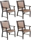 Cast Aluminum Outdoor Dining Chairs Set of 4 I3843