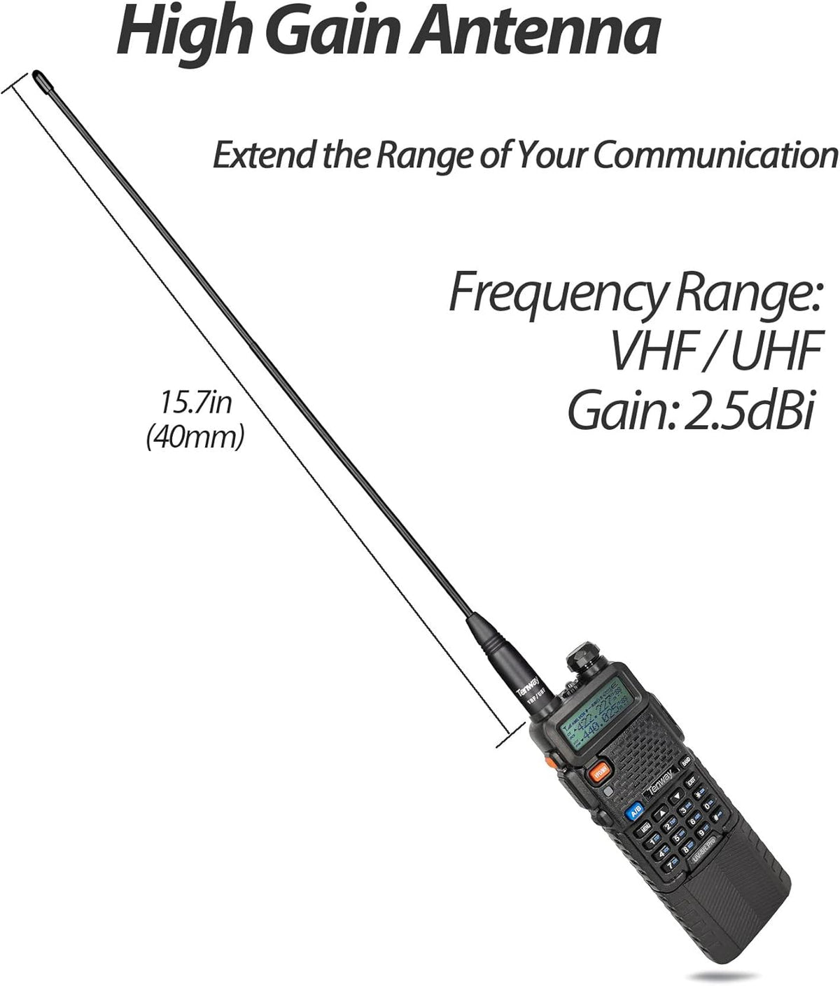 8W Dual Band Two Way Radio 2Pack with 3800mAh Battery X955