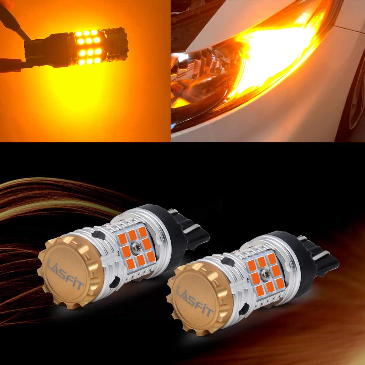 Amber LED Turn Signal Light Bulb (Pack of 2) T2849
