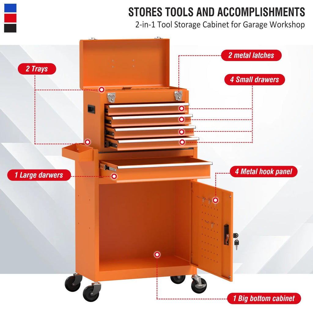 Black 5 Drawer Rolling Tool Chest G52665