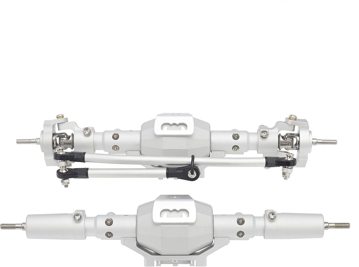 Aluminum CNC Anodized Front Rear Axle for 1/10 RC Crawler Car (Silver) L289