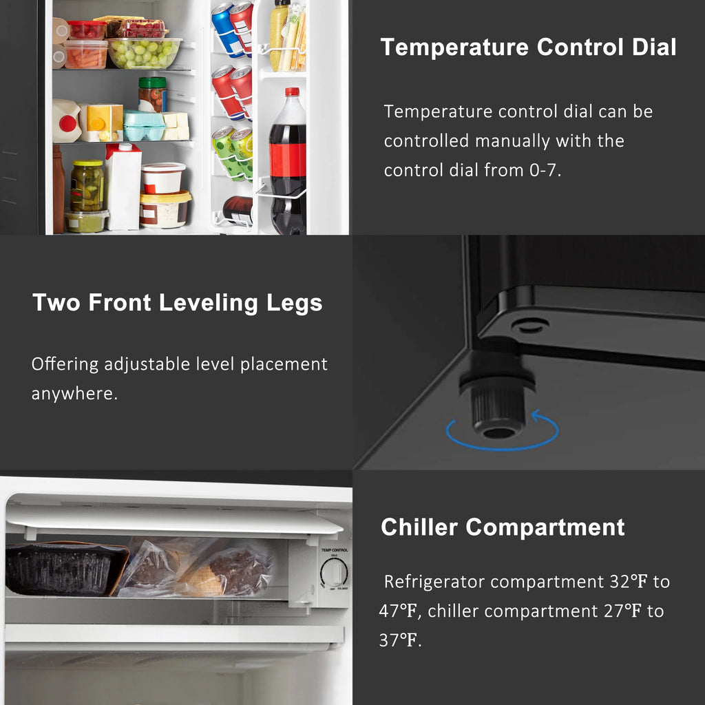 3.3 Cu ft Black Mini Fridge V998