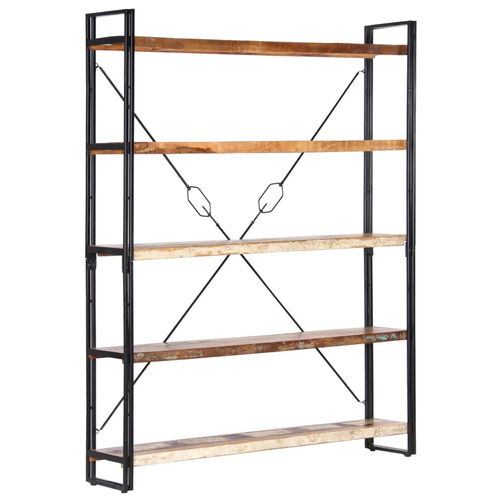 5-Tier Solid Reclaimed Wood Bookcase D416
