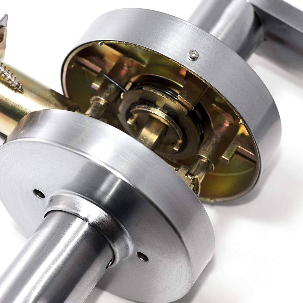 Commercial Grade Privacy Indicator Lock and Lever in Polished Chrome F663