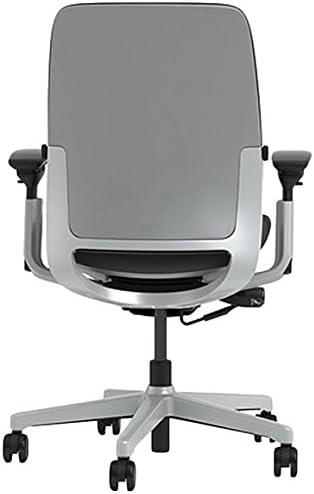 Graphite Chair with Platinum Base & Hard Floor Casters S338