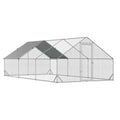 Large Metal Chicken Coop with Cover and Lockable Door R744