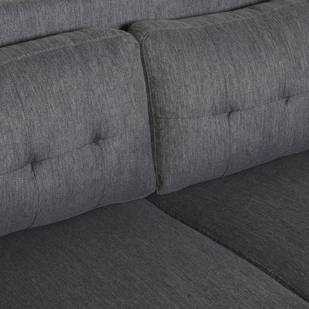 Charcoal Dark Brown Fabric Loveseat C2798