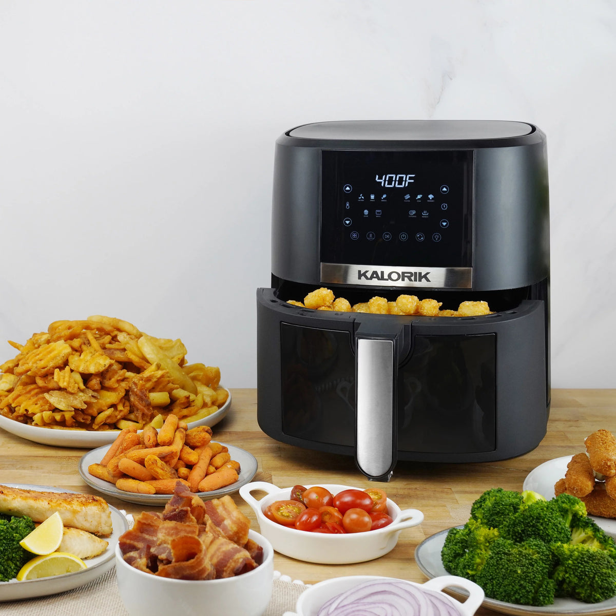 5 Quart Digital Air Fryer with Viewing Window, Black V1280