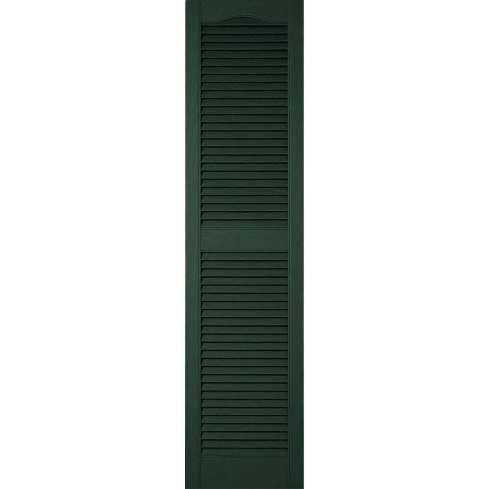 Vinyl Cathedral Top Open Louver Shutters M598
