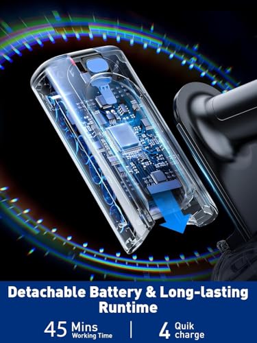 Cordless Vacuum Cleaner, 8 in 1 Lightweight, 45Mins Detachable Battery Y385