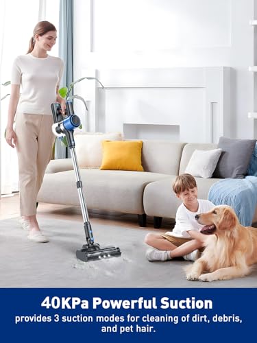 Cordless Vacuum Cleaner, 8 in 1 Lightweight, 45Mins Detachable Battery Y385
