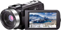 Video Camera Camcorder Full HD 1080P 30FPS 24.0 MP IR Night Vision 3.0 Inch IPS Screen 16X Zoom with 2 Batteries C6948