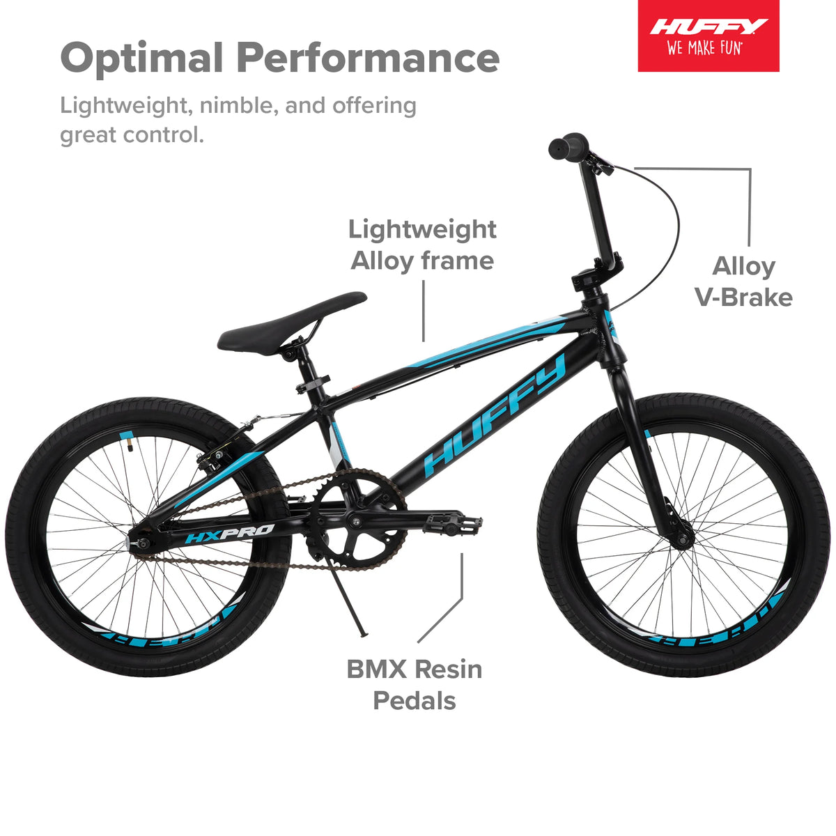 20-inch BMX Bike Black with Teal Aluminum Frame Z6549