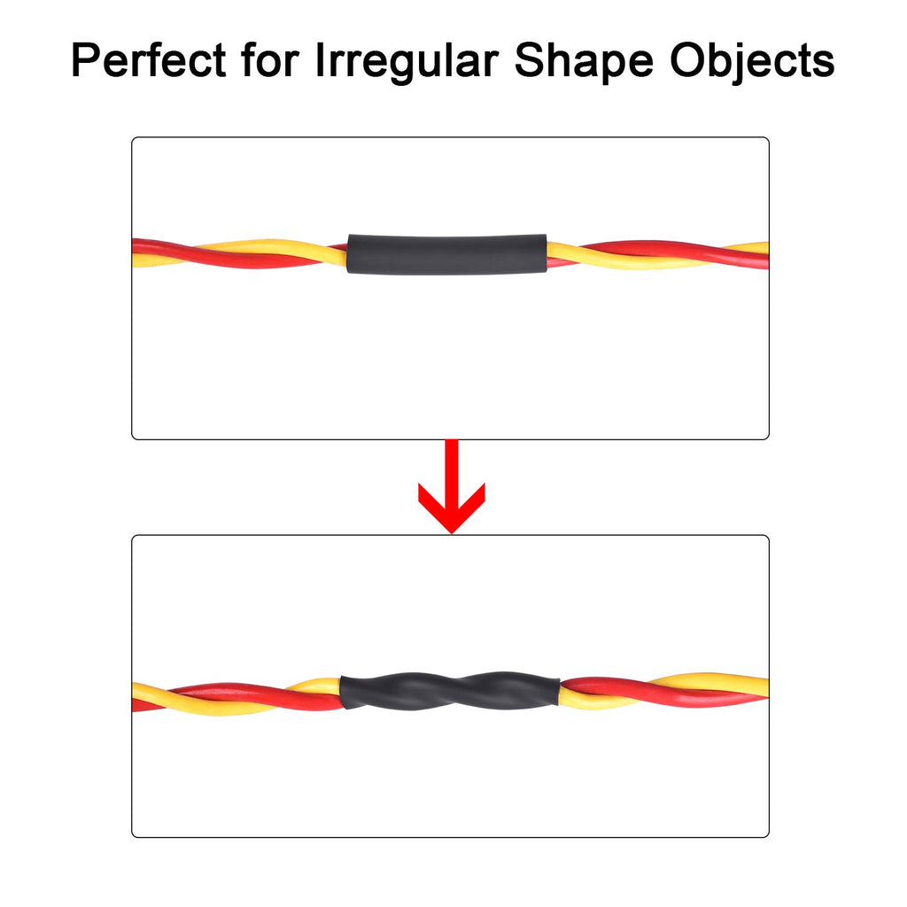 1 Inch 3:1 Waterproof Heat Shrink Tubing, 4 Ft Black F5314