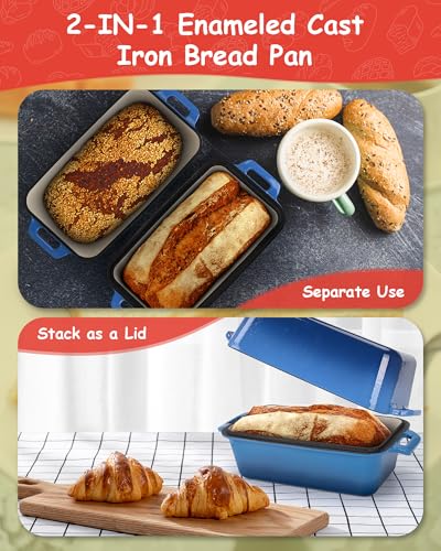 Cast Iron Loaf Pan with Lid 2 Piece Set T90609