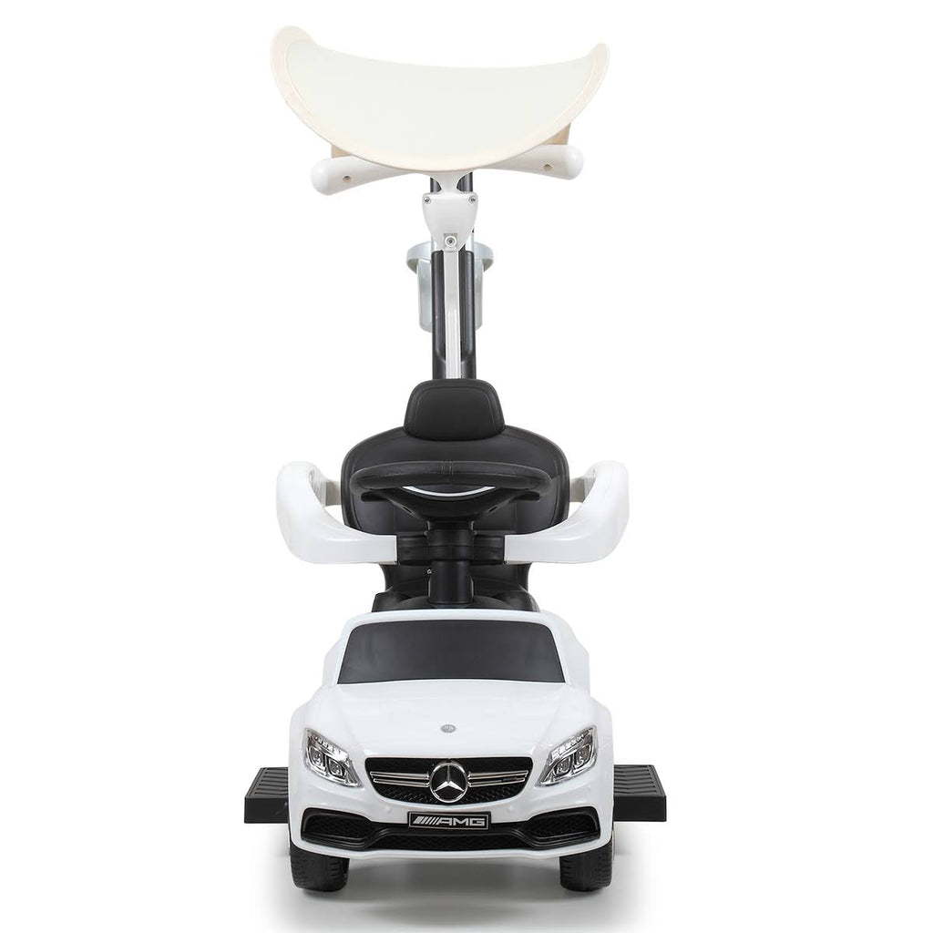 White Toddler Push Car with Canopy L712