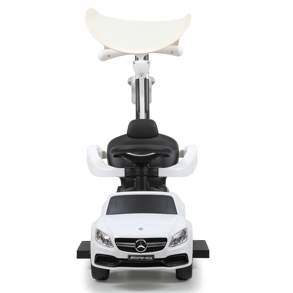 White Toddler Push Car with Canopy L712