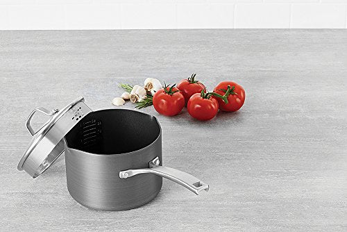 Classic Nonstick Sauce Pan with Cover, 3.5 quart, Grey S9713