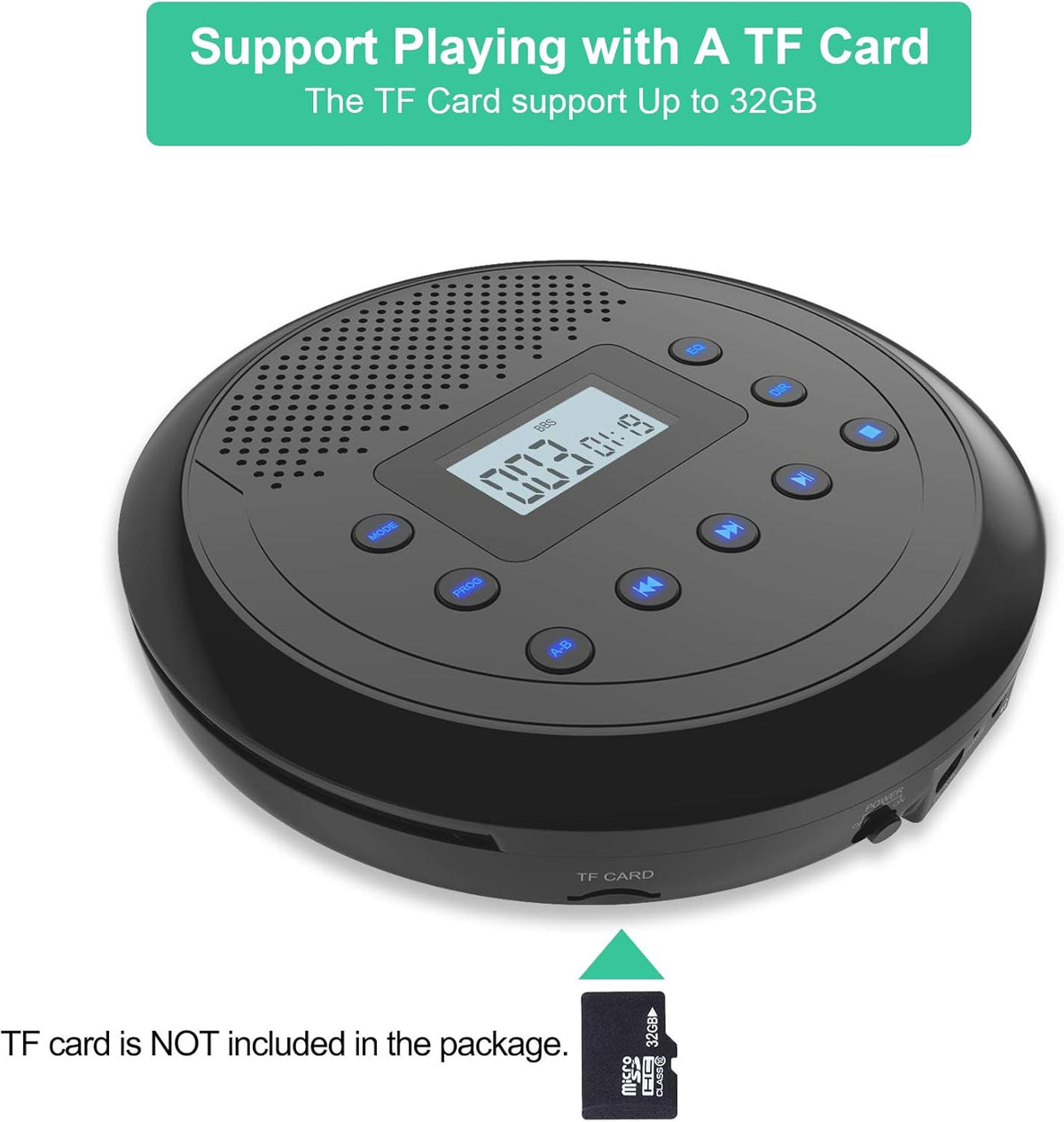 Portable CD Player with Built-in Speakers, Headphones, Pack of 2 O651