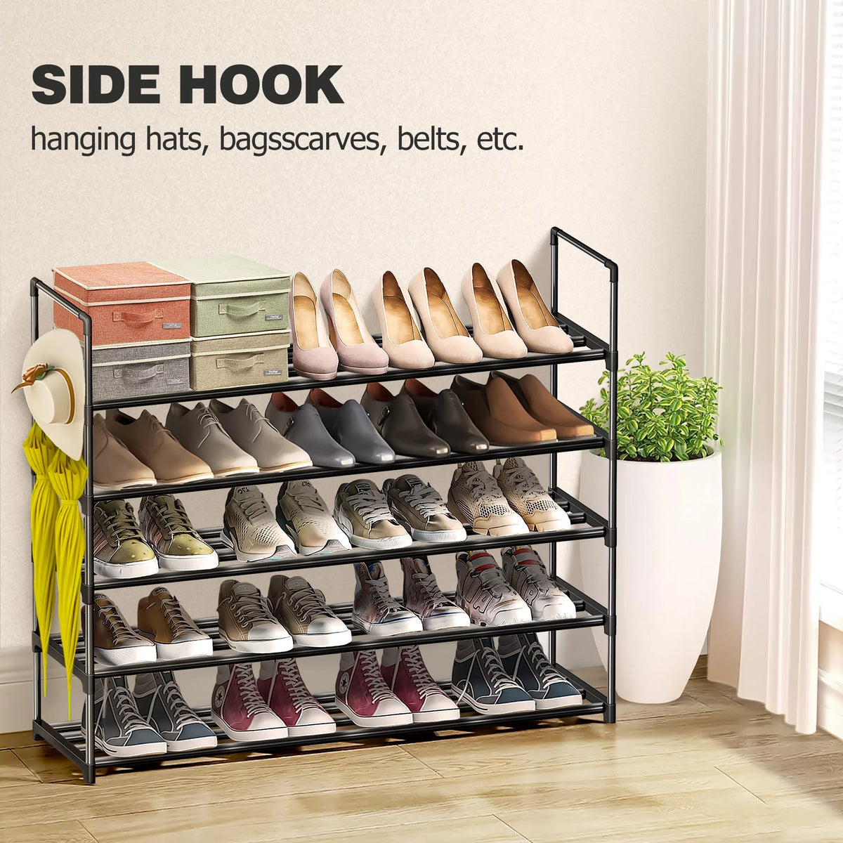 5-Tiers Stackable Shoe Rack Z3249