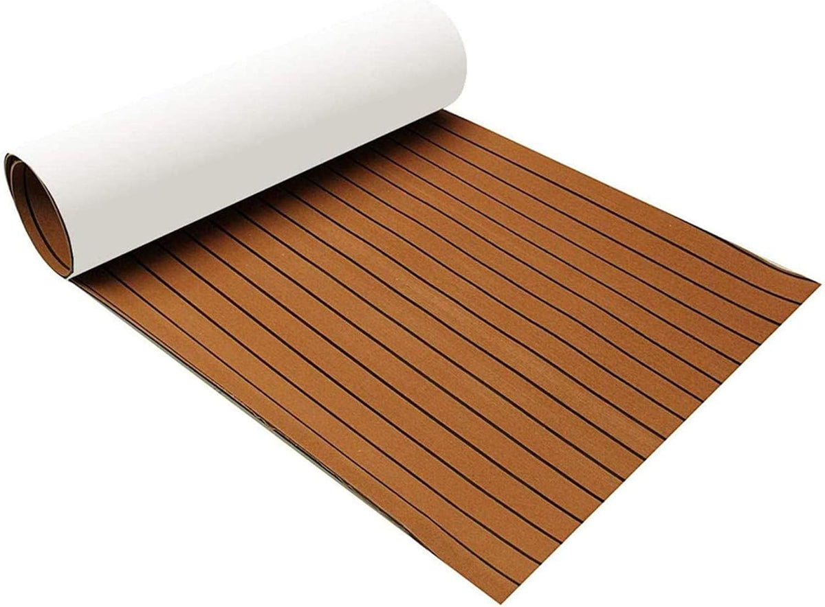 EVA Foam Teak Floor Decking Sheet (94.5''x36'') Pack of 2 R31708