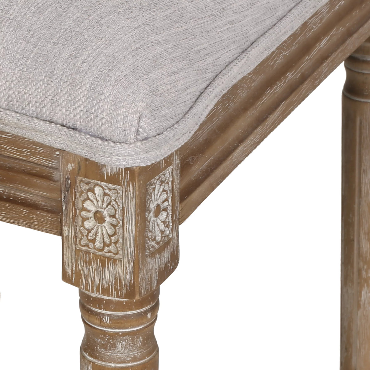 Light Gray Natural Wood Dining Chair Set of 2 J396220