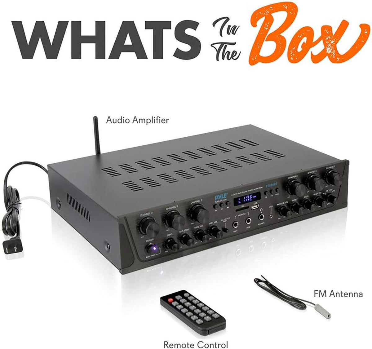 Wireless Bluetooth Stereo Receiver Amp 6 Channel 600Watt L30500