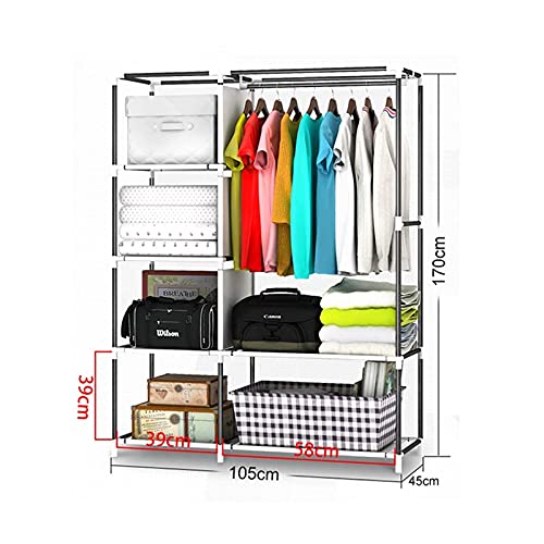 170 * 105 * 45cm Metal Bracket Fabric Wardrobe Y87607